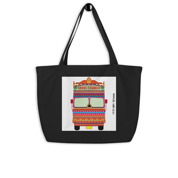 DESI VILLAGE BUS - Large organic tote bag